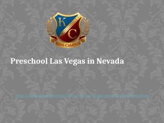 Preschool Las Vegas in Nevada USA.pptx