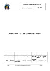 Work precuations and instruction.doc