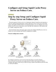 Configure and Setup Squid Cache Proxy Server on Fedora Core.doc