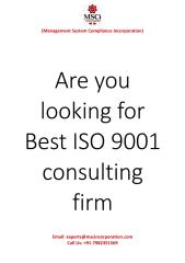 Are you looking for Best ISO 9001 consulting firm.pdf