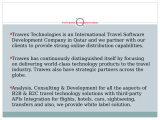 Travel portal development in Qatar.pptx